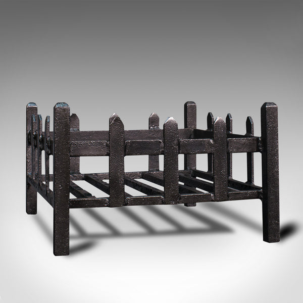 Antique Fireplace Grate, English, Cast Iron, Fire Basket, Late Victorian, C.1900