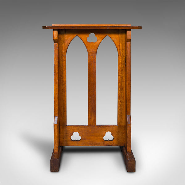 Antique Lectern, English, Oak, Oratory Stand, Ecclesiastical, Victorian, C.1900