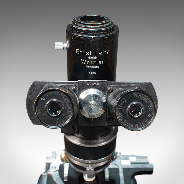 Vintage Ernst Leitz Microscope, German, Dialux, Scientific Instrument, C.1960