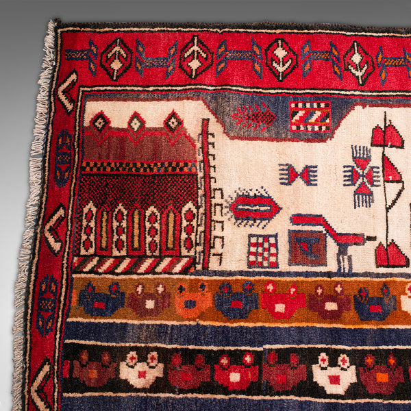 Vintage Baluchi Rug, Persian, Hand Woven, Decorative, Hall, Lounge, Carpet
