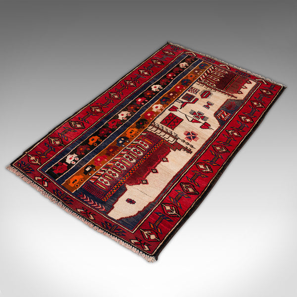 Vintage Baluchi Rug, Persian, Hand Woven, Decorative, Hall, Lounge, Carpet