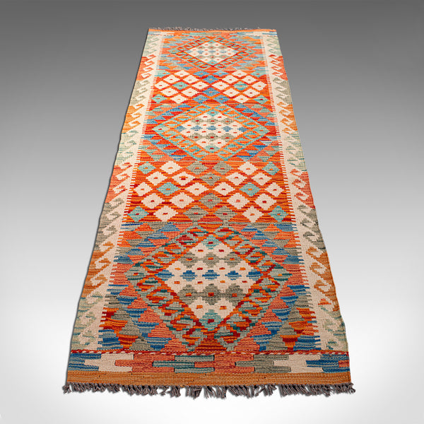 Vintage Choli Kilim Hallway Runner, Persian, Decorative, Hall Carpet, Circa 1970