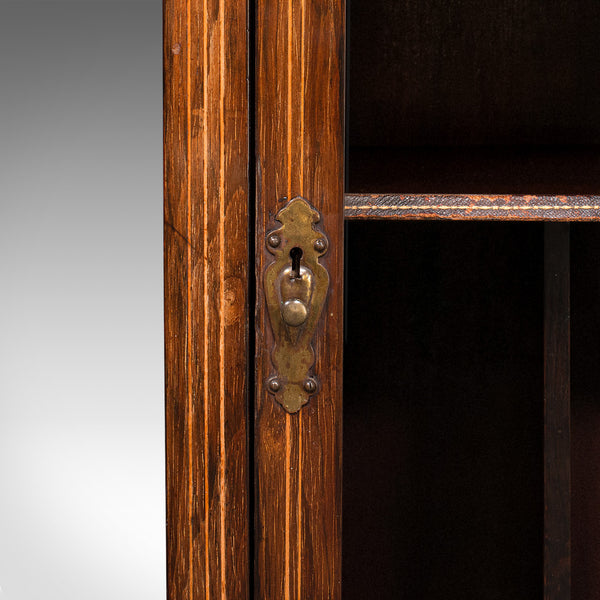 Antique Music Cabinet, English, Rosewood, Display Case, Victorian, Circa 1900