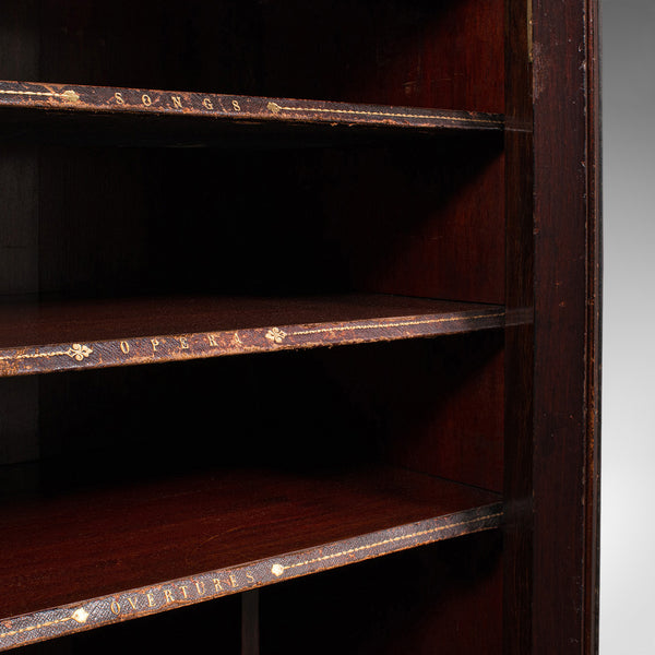 Antique Music Cabinet, English, Rosewood, Display Case, Victorian, Circa 1900