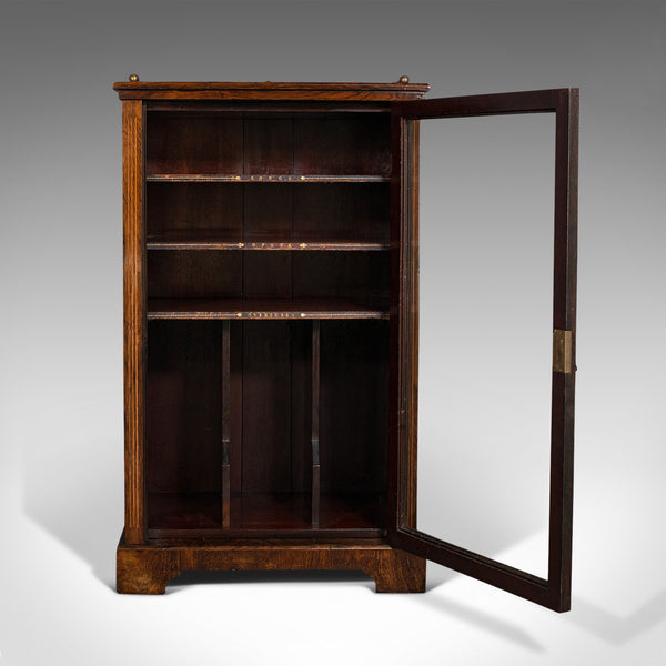 Antique Music Cabinet, English, Rosewood, Display Case, Victorian, Circa 1900
