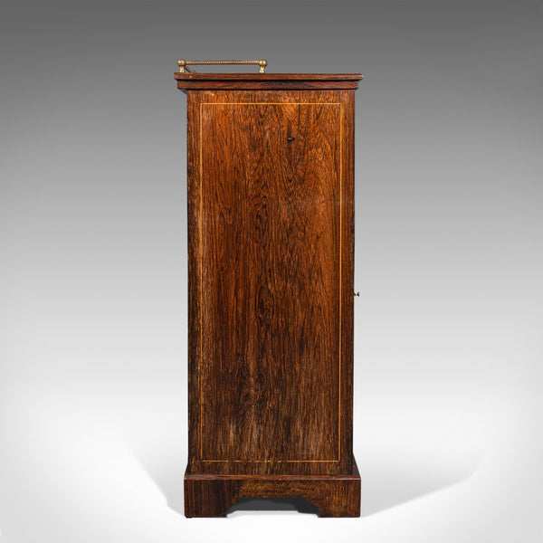 Antique Music Cabinet, English, Rosewood, Display Case, Victorian, Circa 1900