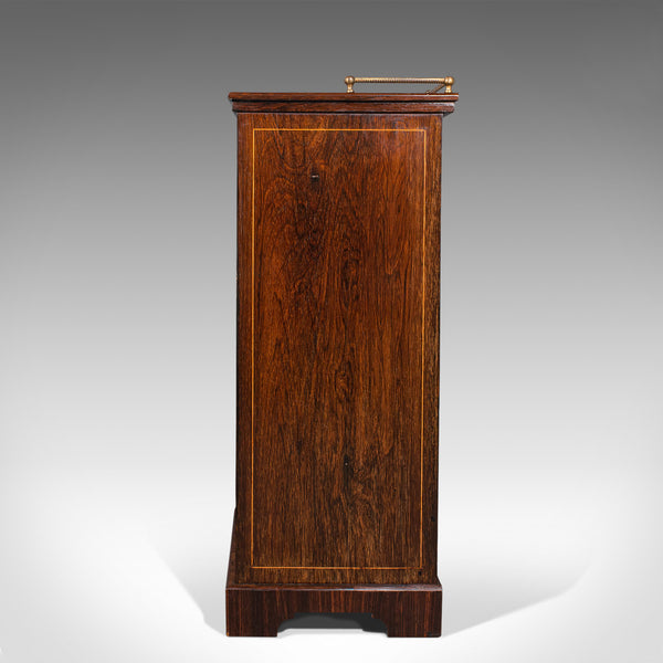 Antique Music Cabinet, English, Rosewood, Display Case, Victorian, Circa 1900