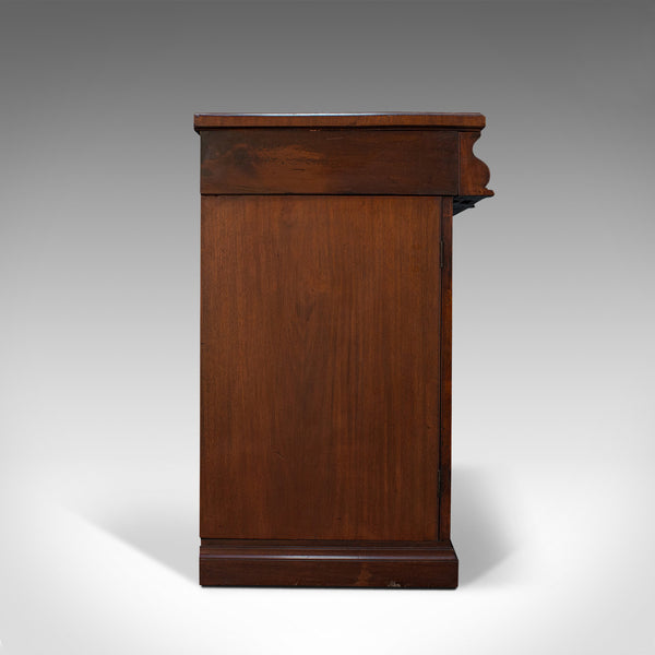 Large Antique Breakfront Sideboard, English, Mahogany, Flame, Cabinet, Victorian