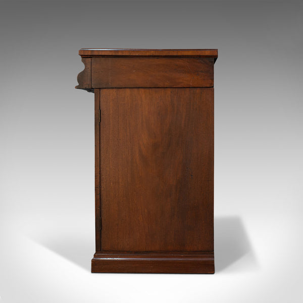Large Antique Breakfront Sideboard, English, Mahogany, Flame, Cabinet, Victorian