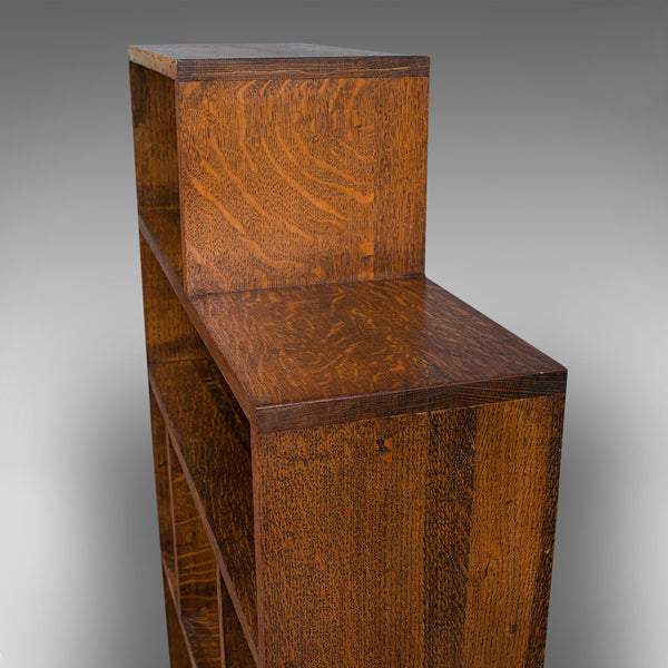Large Pair Of Antique Bookshelves, English, Oak, Bookcase, Cabinet, Edwardian