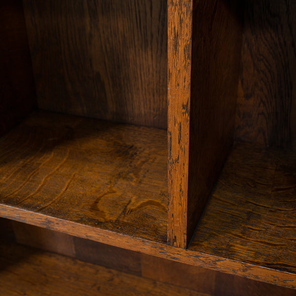 Large Pair Of Antique Bookshelves, English, Oak, Bookcase, Cabinet, Edwardian