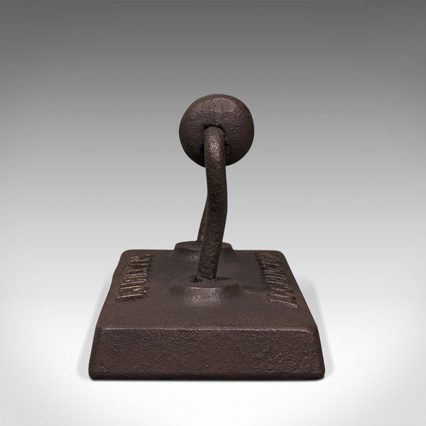 Antique Billiard Table Iron, English, Snooker, Door Stop, EJ Riley, Circa 1920