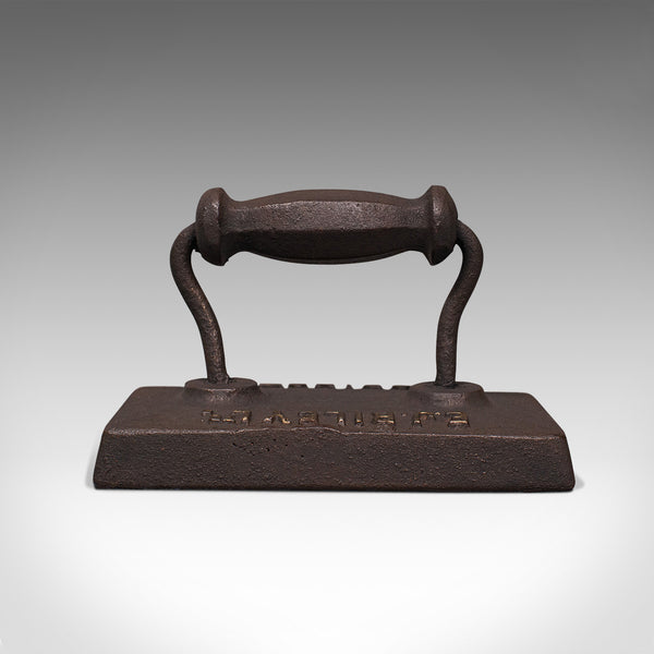 Antique Billiard Table Iron, English, Snooker, Door Stop, EJ Riley, Circa 1920