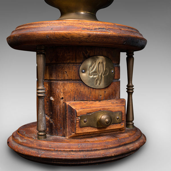 Vintage Manual Coffee Grinder, Continental, Fruitwood, Rotary Mill, Circa 1940