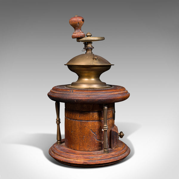 Vintage Manual Coffee Grinder, Continental, Fruitwood, Rotary Mill, Circa 1940