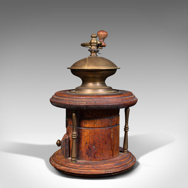 Vintage Manual Coffee Grinder, Continental, Fruitwood, Rotary Mill, Circa 1940