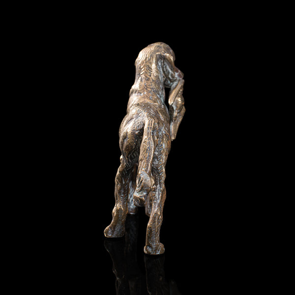 Antique Retriever Statue, English, Brass, Decorative, Dog Ornament, Victorian
