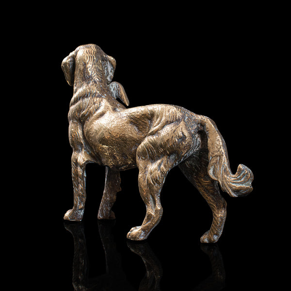 Antique Retriever Statue, English, Brass, Decorative, Dog Ornament, Victorian