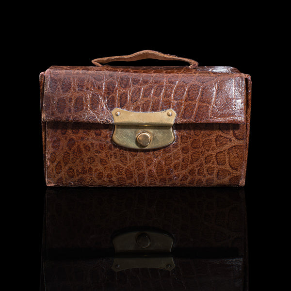 Pair of Antique Opera Glasses, English, Leather, Theatre Binocular, Edwardian