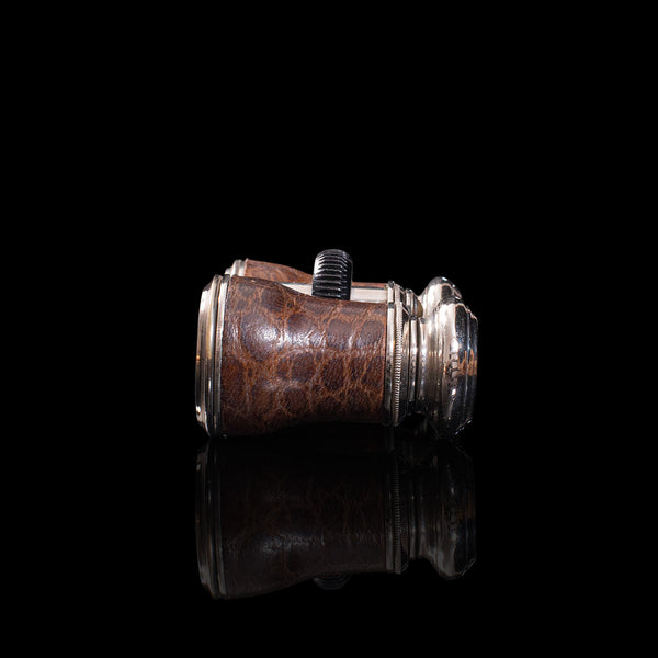 Pair of Antique Opera Glasses, English, Leather, Theatre Binocular, Edwardian