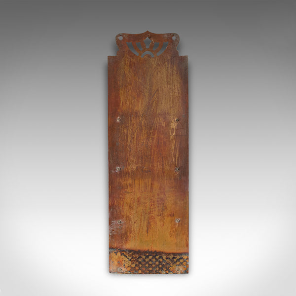 Small Antique Letter Rack, English, Brass, Hanging, Art Nouveau, Victorian, 1900