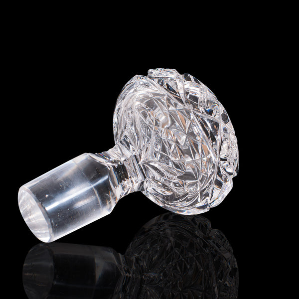 Vintage Drink Decanter, German, Cut Glass, Whiskey, Liquor Vessel, Circa 1970