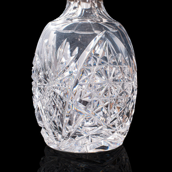 Vintage Drink Decanter, German, Cut Glass, Whiskey, Liquor Vessel, Circa 1970