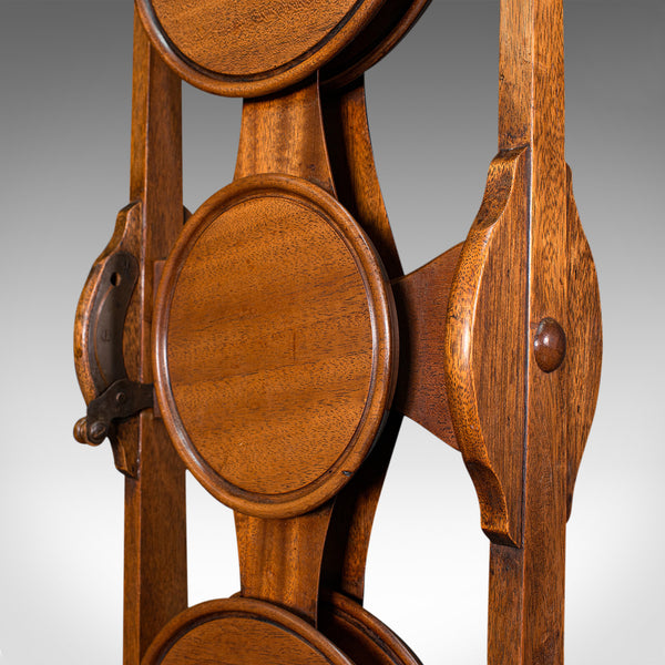 Antique Monoplane Folding Cake Stand, Mahogany, Afternoon Tea, Table, Edwardian