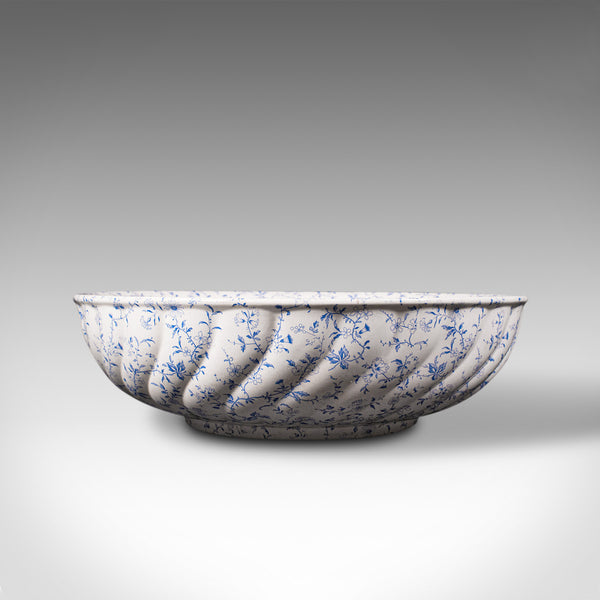 Large Vintage Salad Bowl, English, Ceramic, Serving, Fruit Dish, Circa 1930