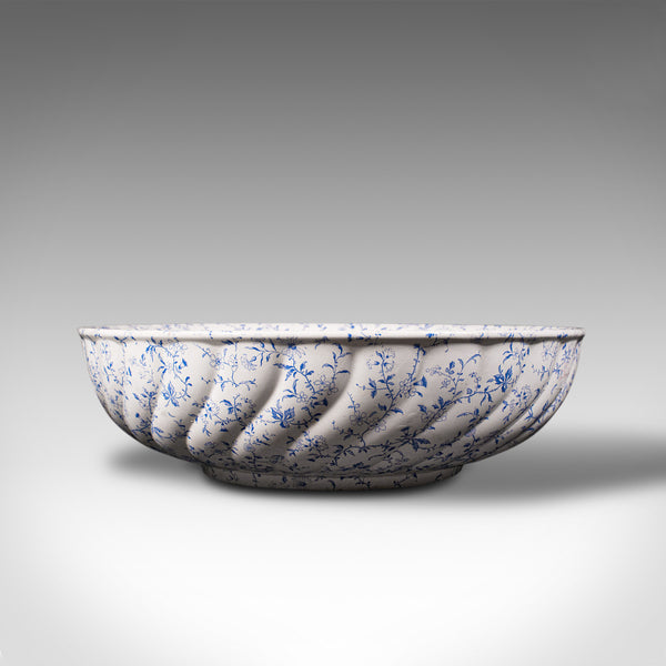 Large Vintage Salad Bowl, English, Ceramic, Serving, Fruit Dish, Circa 1930