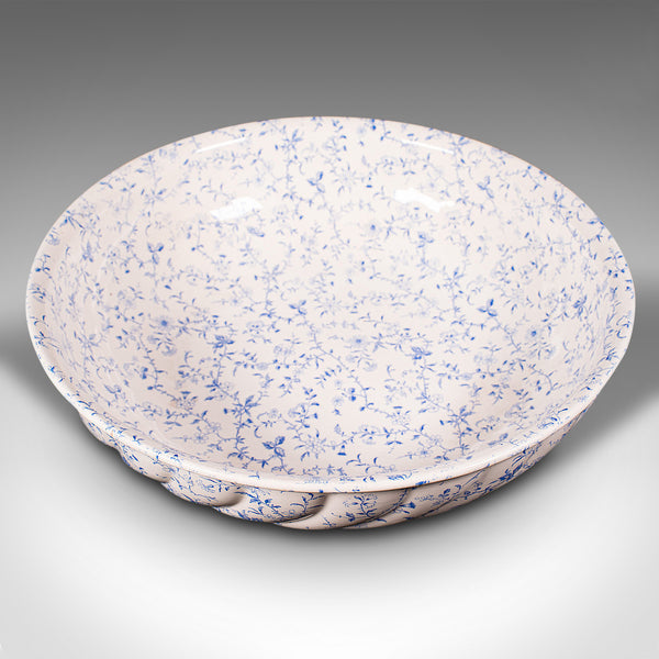Large Vintage Salad Bowl, English, Ceramic, Serving, Fruit Dish, Circa 1930