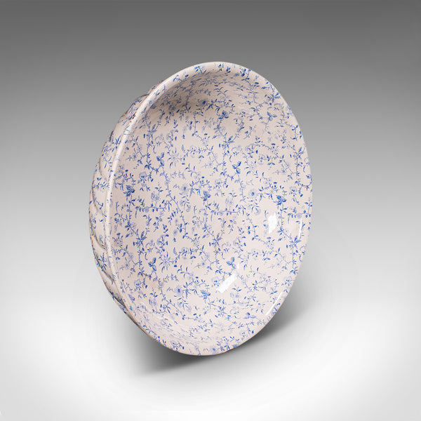 Large Vintage Salad Bowl, English, Ceramic, Serving, Fruit Dish, Circa 1930