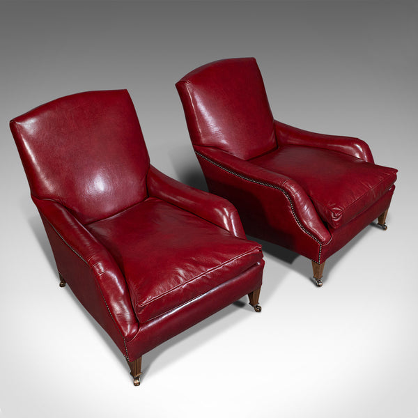 Pair Of Bespoke Leather, Club Armchairs, 'The Dutchman' – chairs by London Fine