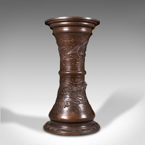Antique Jardiniere Stand, Japanese, Bronze, Plant, Side Table, Edo Period, 1850