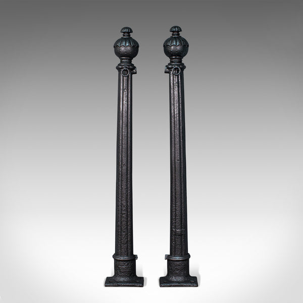 Pair Of, Antique Stable Yard Hitching Posts, Equestrian, Architectural, Georgian