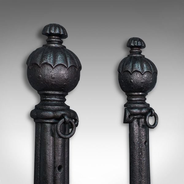 Pair Of, Antique Stable Yard Hitching Posts, Equestrian, Architectural, Georgian