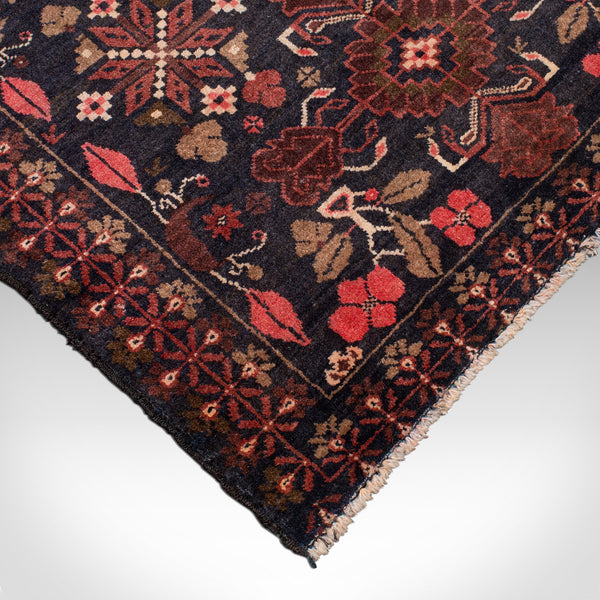 Vintage Decorative Baluchi Rug, Persian, Hall, Lounge Carpet, Late 20th Century