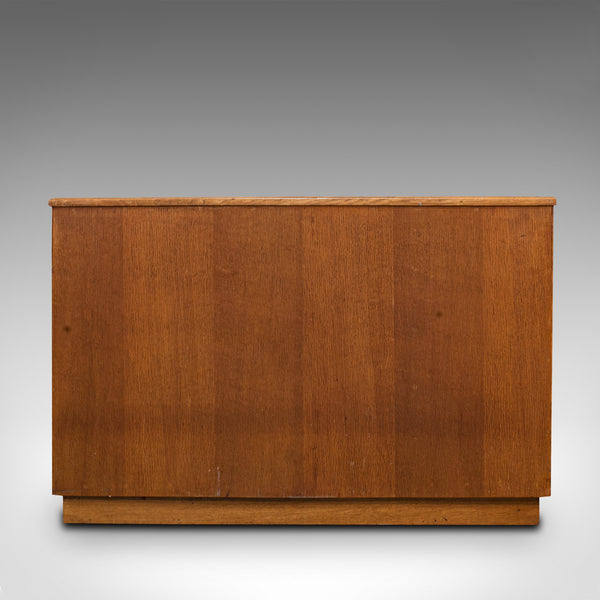 Vintage Office Desk, English, Light Oak, Writing Table, Mid Century, Circa 1960