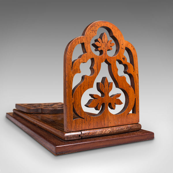 Antique Book Slide, English, Rosewood, Mahogany, Library Stand, Victorian, 1900