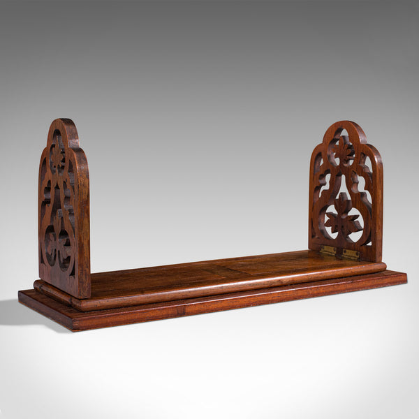 Antique Book Slide, English, Rosewood, Mahogany, Library Stand, Victorian, 1900