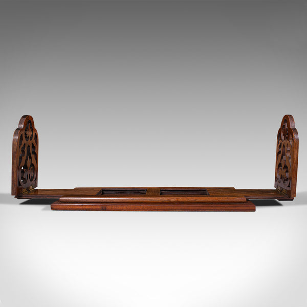Antique Book Slide, English, Rosewood, Mahogany, Library Stand, Victorian, 1900