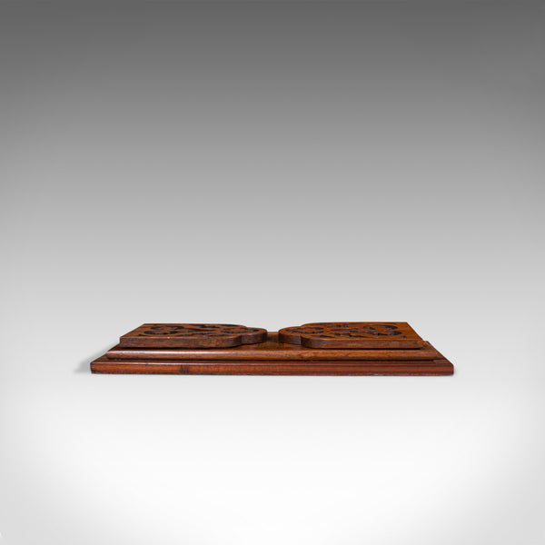 Antique Book Slide, English, Rosewood, Mahogany, Library Stand, Victorian, 1900