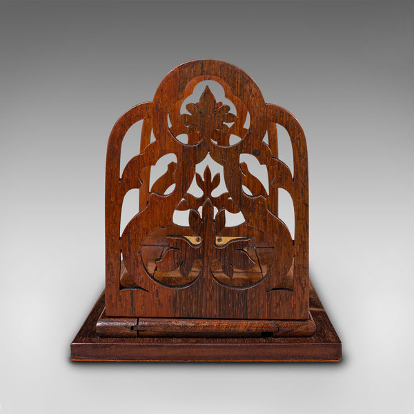Antique Book Slide, English, Rosewood, Mahogany, Library Stand, Victorian, 1900