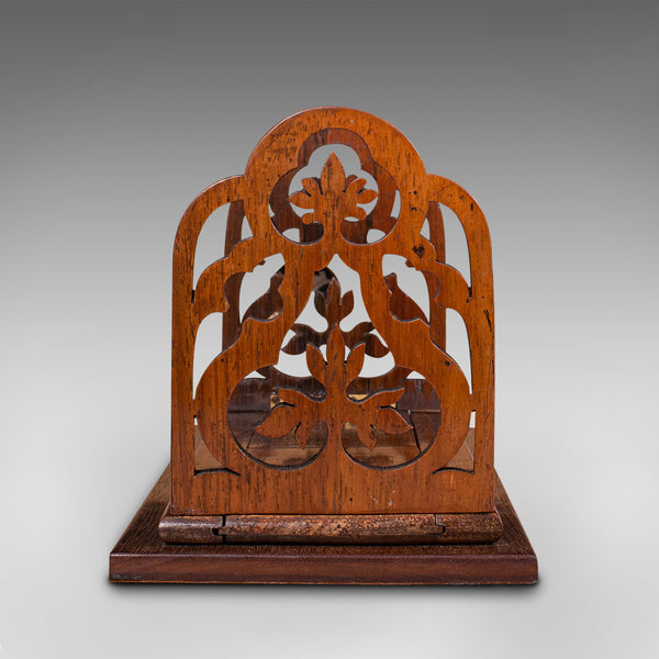 Antique Book Slide, English, Rosewood, Mahogany, Library Stand, Victorian, 1900