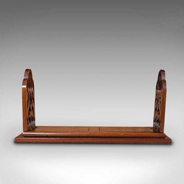 Antique Book Slide, English, Rosewood, Mahogany, Library Stand, Victorian, 1900