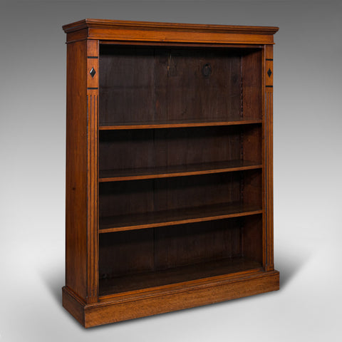 Antique Set Of Bookshelves, English, Walnut, Open Bookcase, Victorian, C.1880