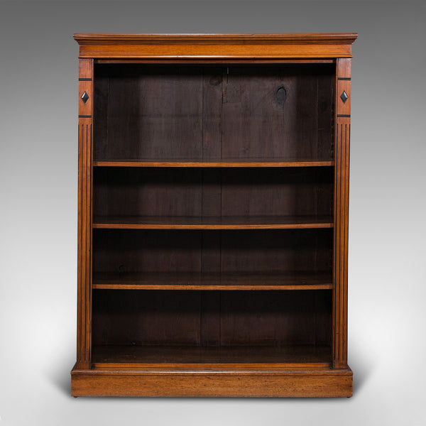 Antique Set Of Bookshelves, English, Walnut, Open Bookcase, Victorian, C.1880