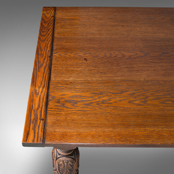 Antique Refectory Table, English, Oak, Dining, Jacobean Revival, Edwardian, 1910