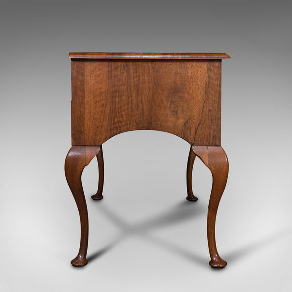Antique Writing Desk, English, Burr Walnut, Oak, Lowboy, Table, Georgian, C.1800