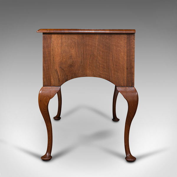 Antique Writing Desk, English, Burr Walnut, Oak, Lowboy, Table, Georgian, C.1800
